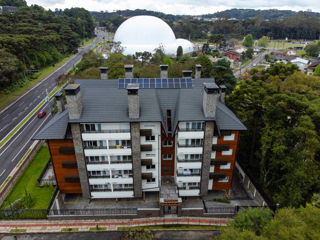 Empreendimentos imobiliários de Fotografia do Villagio Caracol, um edificio residencial na cidade de Canela, Serras Gauchas, Rio Grande do sul. 