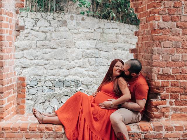 Ensaio Gestante de À espera de Lara