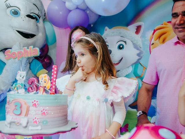 Aniversário de Parabéns Sophia.