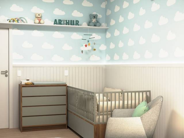 Dormitórios de Quarto de bebê adaptável com o passar do tempo