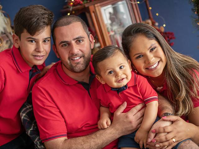 Família de Ensaio de Natal Theo e Família