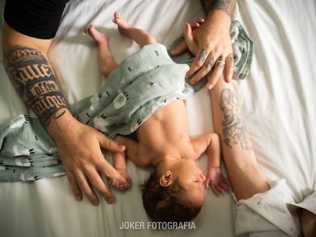 Gestante & Família de Newborn em casa - Kaique