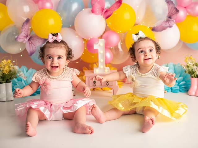 Smash The Cake de Lívia e Lavínia - 1 ano