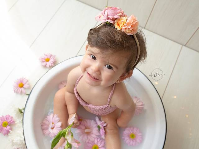 Acompanhamento de Giovana -  9 meses - Banho de Leite 
