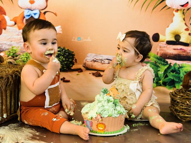 Smash the cake and the Fruit de Paulinho e Angelina 