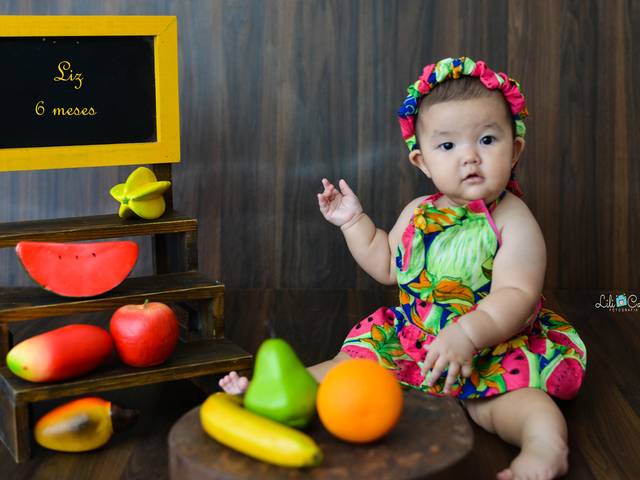Acompanhamento infantil de Liz, 6 meses de vida