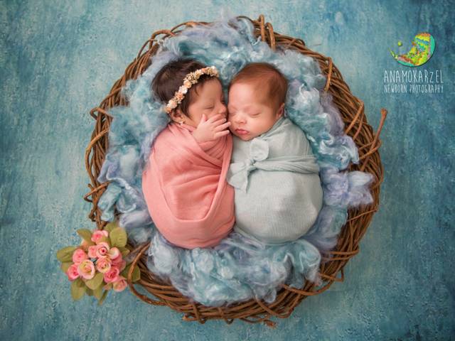 Newborn de Newborn de Gêmeos - Giovanna e Arthur