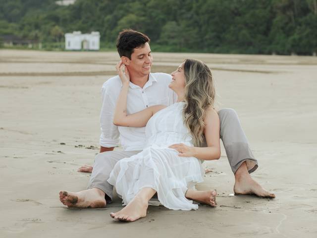 Ensaios de Ensaio Pré Wedding na Praia do Canto do Forte em Praia Grande | Bruna & Humberto