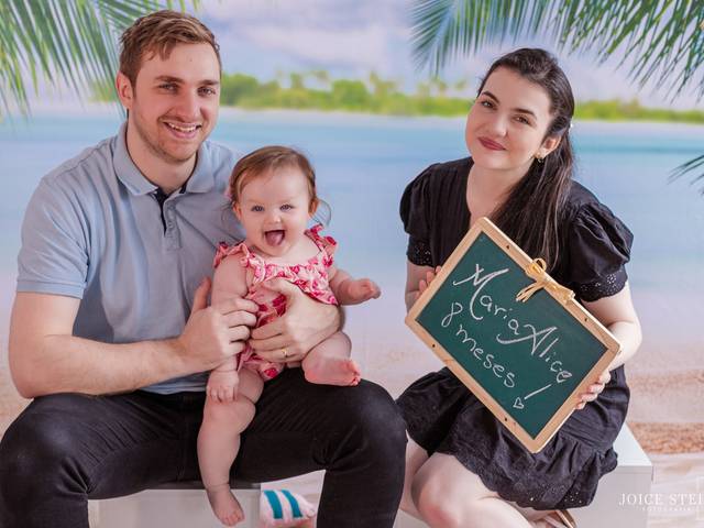 Acompanhamento do  Bebê de Ensaio de 8 Meses da Maria Alice