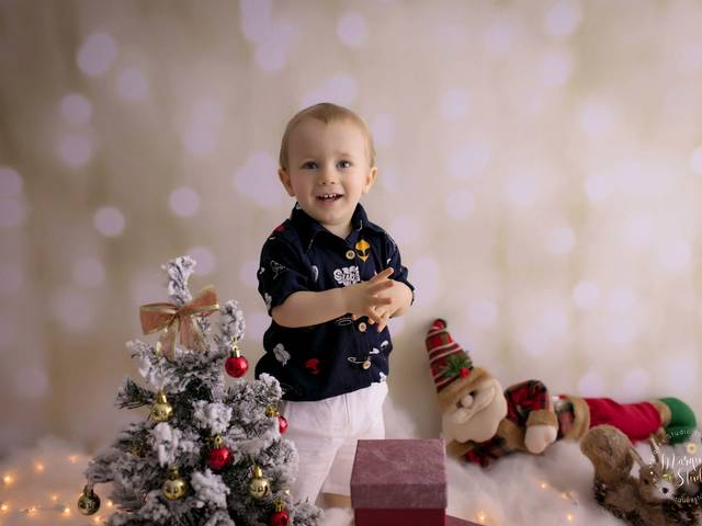 Bebê de Ensaio de Natal - Benjamin