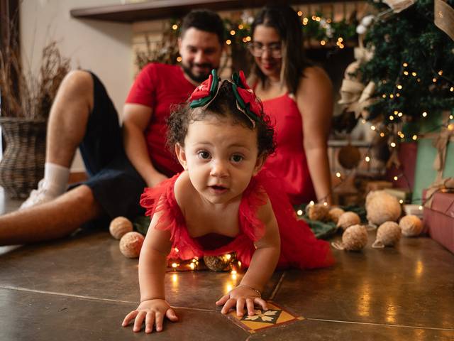 Ensaios de Natal inesquecível da família da Abigail