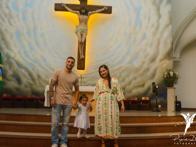 Batizado de Fotografia de Batizado - Batizado da Maya na Barra da Tijuca - Paróquia São Francisco de Paula