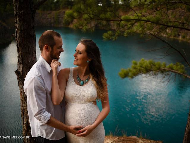 Gestantes de Vivi e Tiago esperando Alice