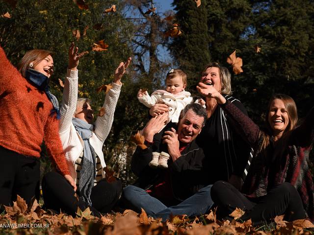 Famílias de Ceci e sua família no outono