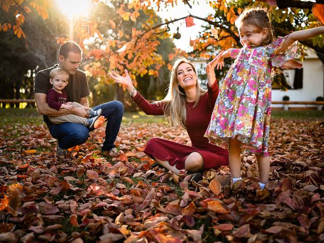 Famílias de Aline, Sérgio, Mateo e Antônia