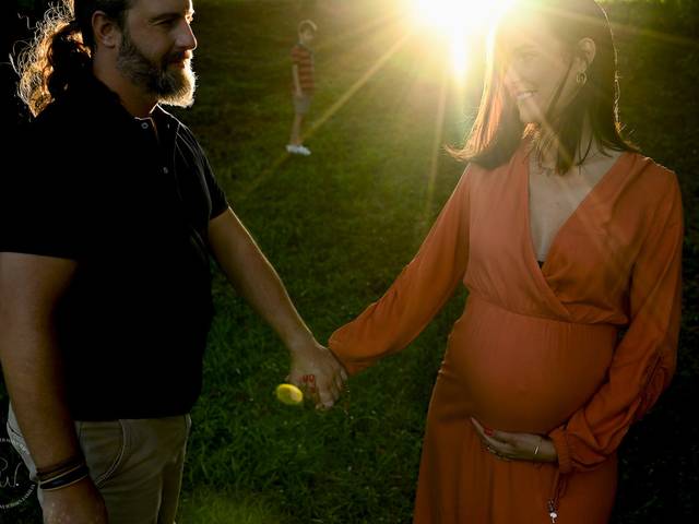 Gestantes de Ana Paula, Jonatan, Rael esperando Antônia