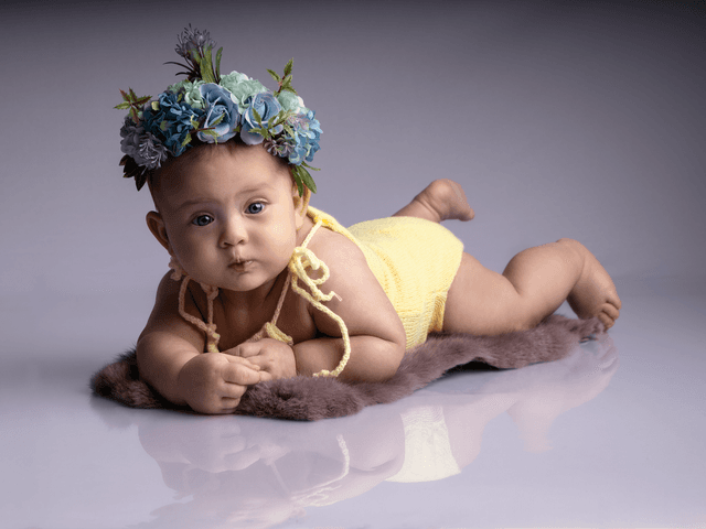 Infantil de Book acompanhamento Rebecca 4 meses