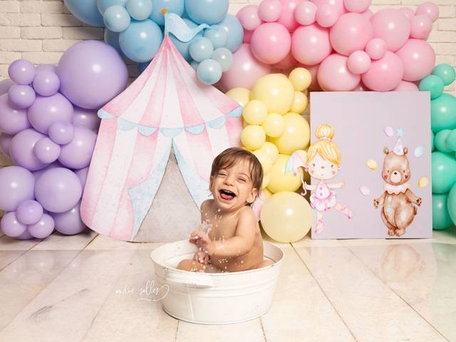 Smash the cake de 1 aninho da Mel