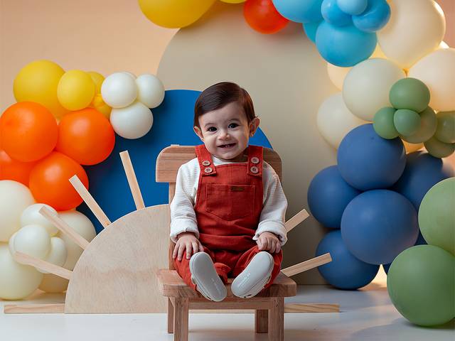 Smash The Cake de 12 meses de Heitor