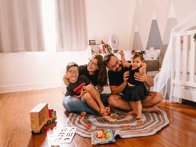 Ensaios de ensaio de família em casa : Olivia e João Francisco