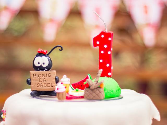 Aniversário Infantil de Picnic de 1 Ano da Isabel