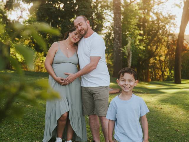 Ensaio Gestante de Mariane, Eric e Enrico