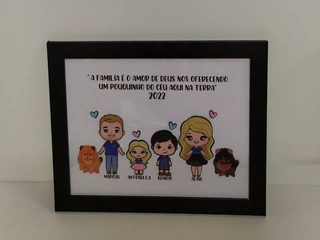 Porta Retrato de Porta Retrato Personalizado Família