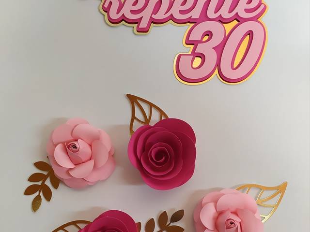 Topo de Bolo de Topo de bolo com Flores