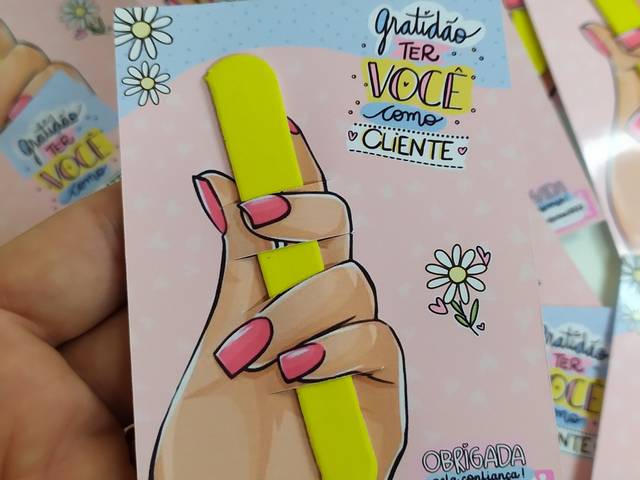 Mimos Cliente de Card com mini lixa