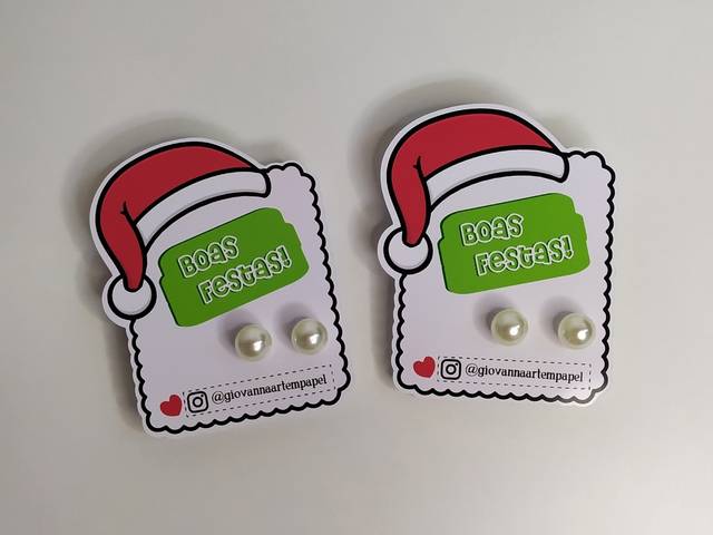 Mimos Cliente de Card com brinco peróla