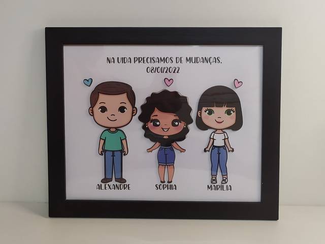 Porta Retrato de Porta Retrato Personalizado Família