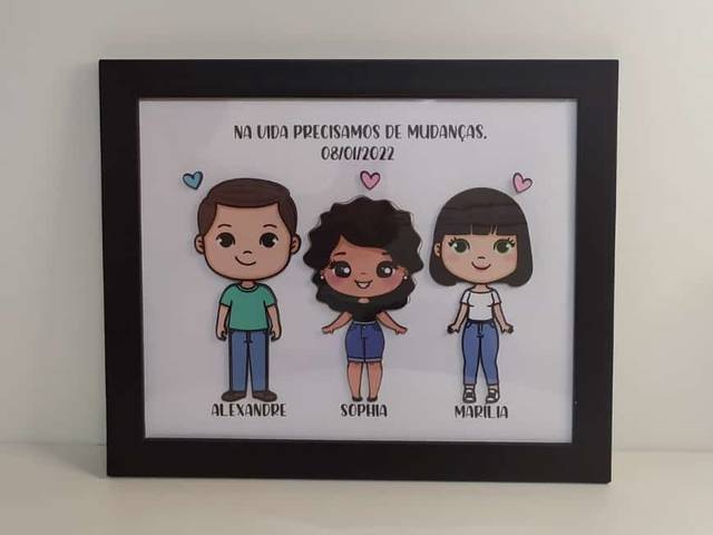 Porta Retrato de PORTA RETRATO PERSONALIZADO FAMÍLIA