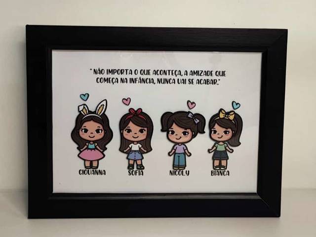 Porta Retrato de Porta Retrato Personalizado Amigas