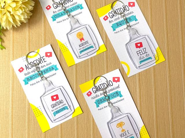 Dia do trabalhador de Card com chaveiro