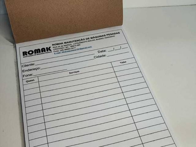 Bloco de Pedido de Bloco de pedido A4