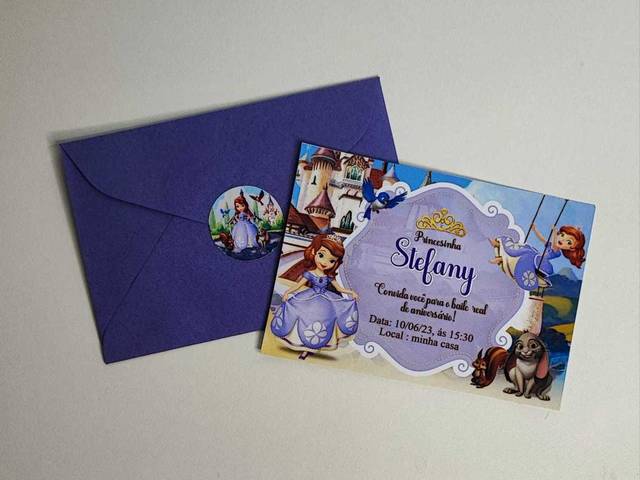 Convite de Convite de aniversário com envelope