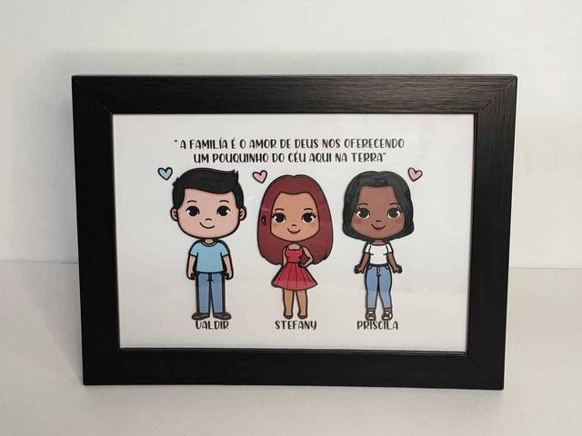 Porta Retrato de PORTA RETRATO PERSONALIZADO FAMÍLIA