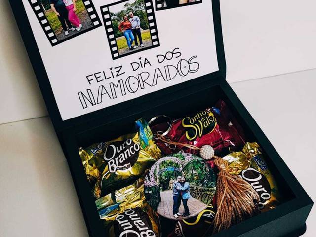 Dia dos Namorados de Caixa Love com Chaveiro Espelho