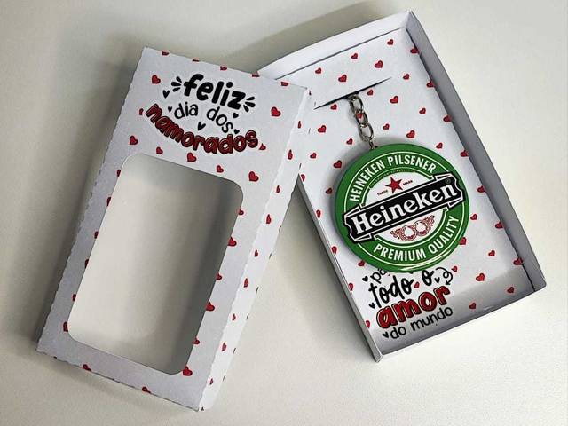 Dia dos Namorados de Caixinha com Chaveiro abridor de Garrafa
