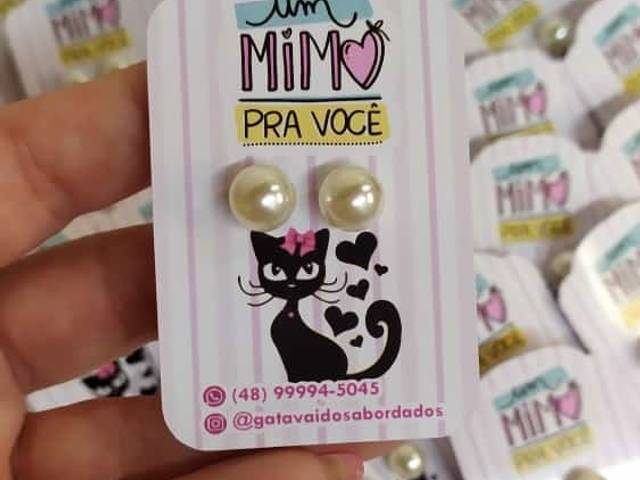 Mimos Cliente de CARD COM BRINCO PERÓLA