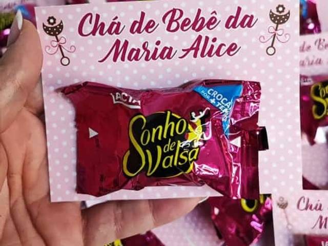 Lembrancinha de CARD COM Bombom