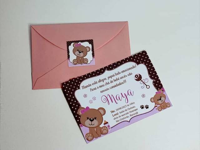 Convite de CONVITE DE ANIVERSÁRIO COM ENVELOPE