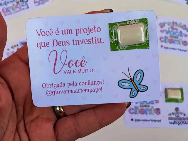Mimos Cliente de CARD COM CHICLETE FLICS