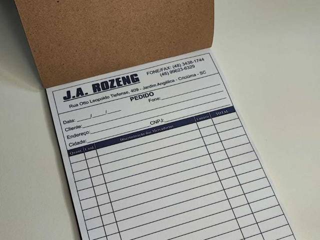 Bloco de Pedido de BLOCO DE PEDIDO A5