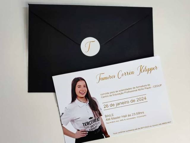 Convite de CONVITE DE ANIVERSÁRIO COM ENVELOPE