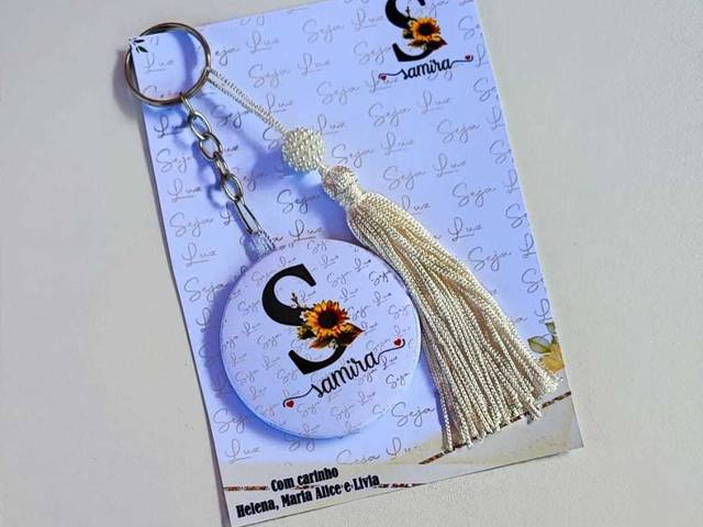 Lembrancinha de BUTTON CHAVEIRO ESPELHO