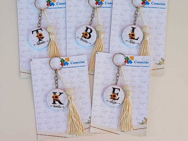Lembrancinha de BUTTON CHAVEIRO UMA FASE COM TASSEL