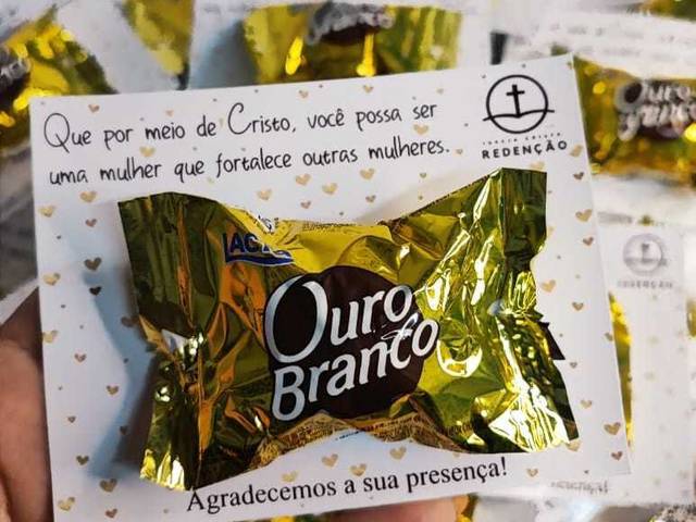 Lembrancinha de CARD COM Bombom