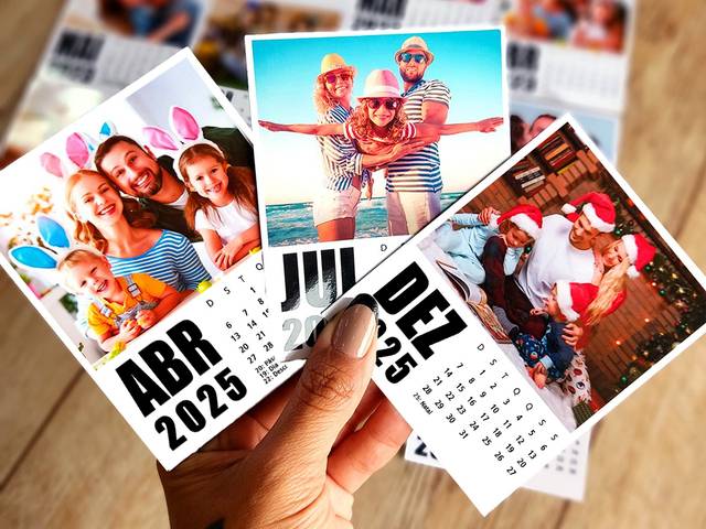 Calendário 2025 de CALENDÁRIO POLAROID DE GELADEIRA