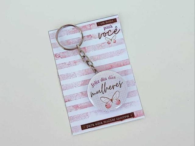 Dia das Mulheres 2025 de Chaveiro Button